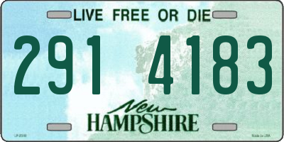NH license plate 2914183
