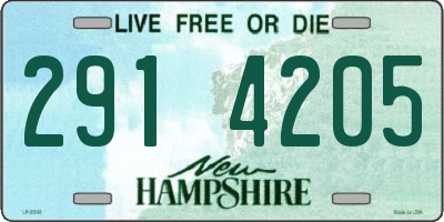 NH license plate 2914205