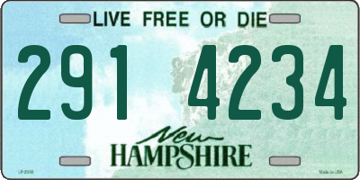 NH license plate 2914234