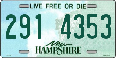 NH license plate 2914353