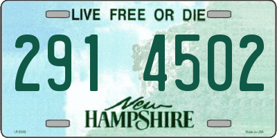 NH license plate 2914502