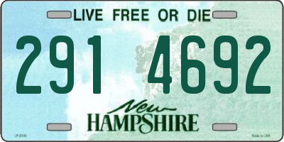 NH license plate 2914692