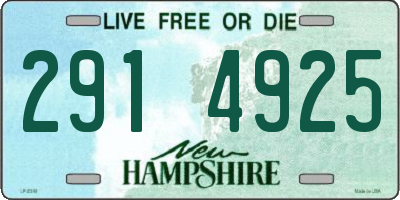 NH license plate 2914925