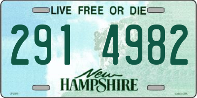 NH license plate 2914982
