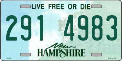 NH license plate 2914983