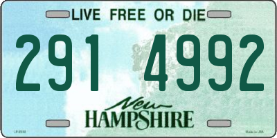 NH license plate 2914992
