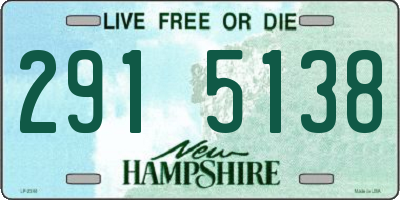 NH license plate 2915138