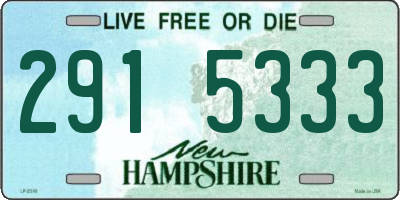 NH license plate 2915333
