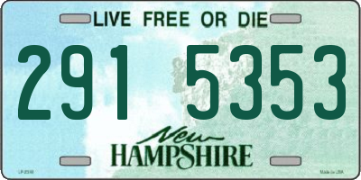 NH license plate 2915353