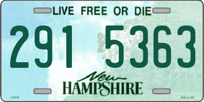 NH license plate 2915363