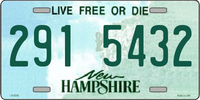 NH license plate 2915432