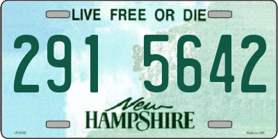 NH license plate 2915642