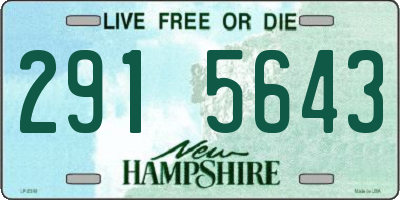 NH license plate 2915643