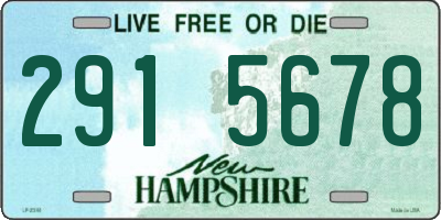 NH license plate 2915678