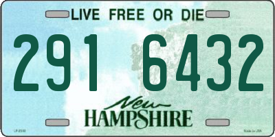 NH license plate 2916432