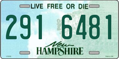 NH license plate 2916481