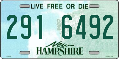 NH license plate 2916492