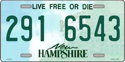 NH license plate 2916543