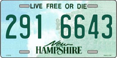 NH license plate 2916643
