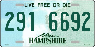 NH license plate 2916692