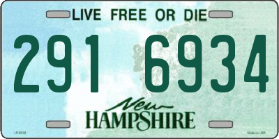 NH license plate 2916934