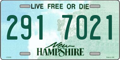 NH license plate 2917021