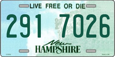 NH license plate 2917026