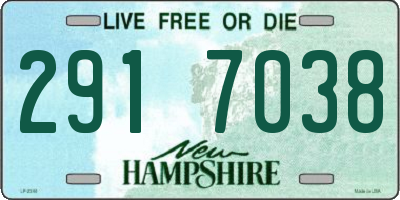 NH license plate 2917038