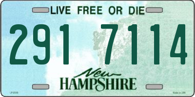 NH license plate 2917114