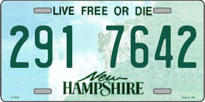 NH license plate 2917642