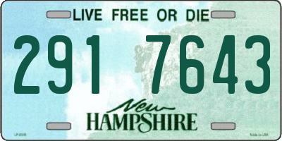 NH license plate 2917643