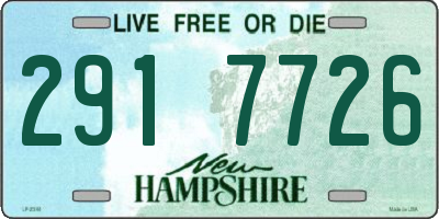 NH license plate 2917726