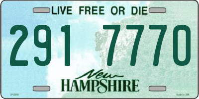 NH license plate 2917770