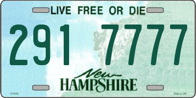 NH license plate 2917777