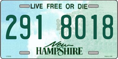 NH license plate 2918018