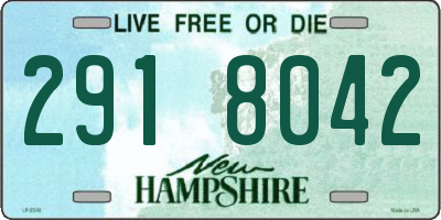 NH license plate 2918042