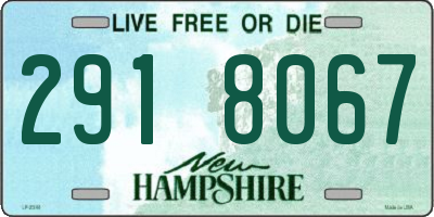 NH license plate 2918067