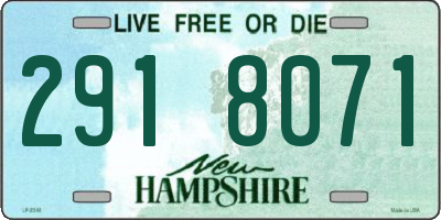 NH license plate 2918071