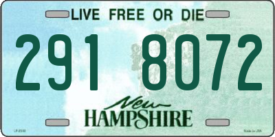 NH license plate 2918072
