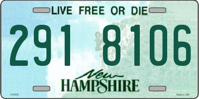 NH license plate 2918106