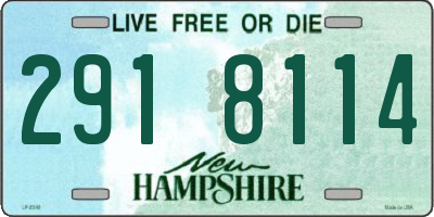 NH license plate 2918114