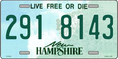 NH license plate 2918143