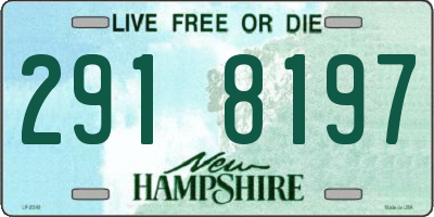 NH license plate 2918197