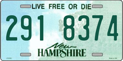 NH license plate 2918374