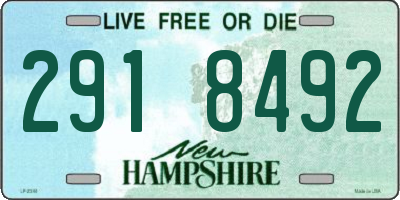NH license plate 2918492
