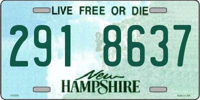 NH license plate 2918637