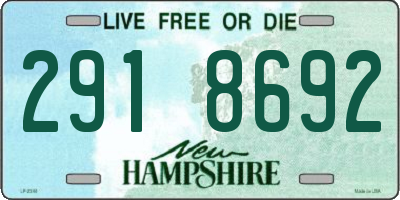 NH license plate 2918692