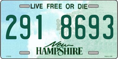NH license plate 2918693