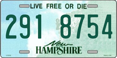 NH license plate 2918754