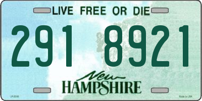 NH license plate 2918921